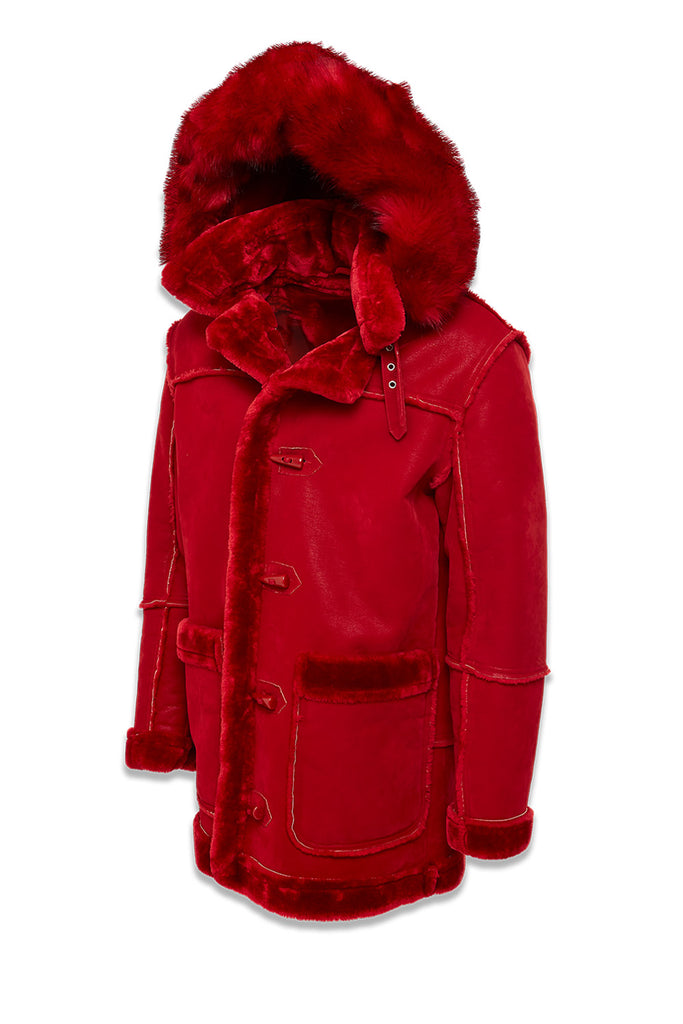 Jordan Craig Denali Shearling Coat - Red