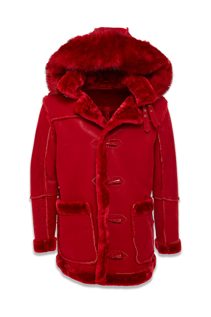 Jordan Craig Denali Shearling Coat - Red