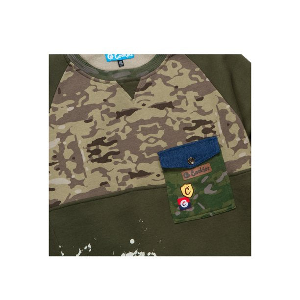 Cookies Backcountry Fleece Colorblocked Crewneck Sweater