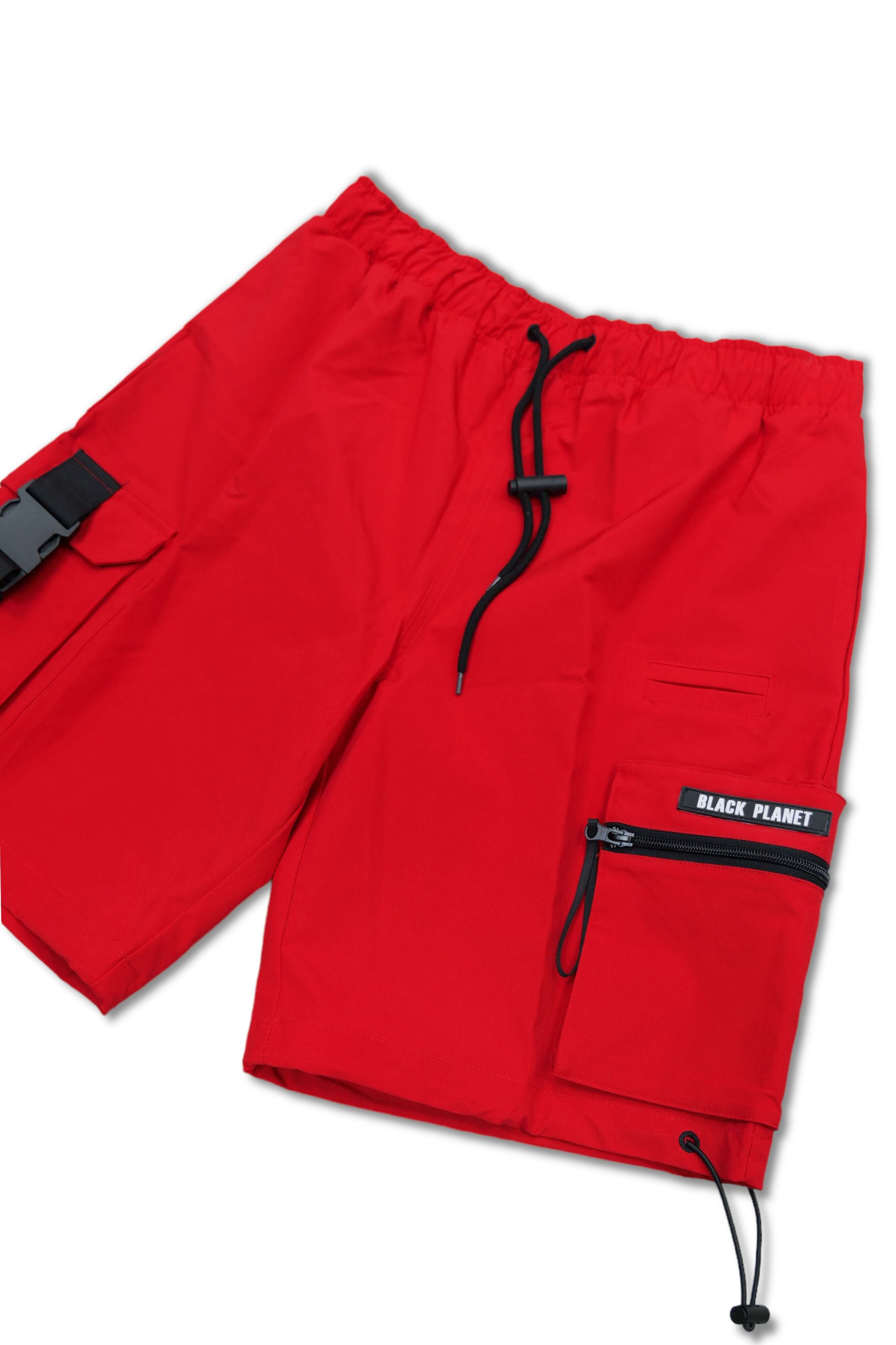 Nylon Red Shorts
