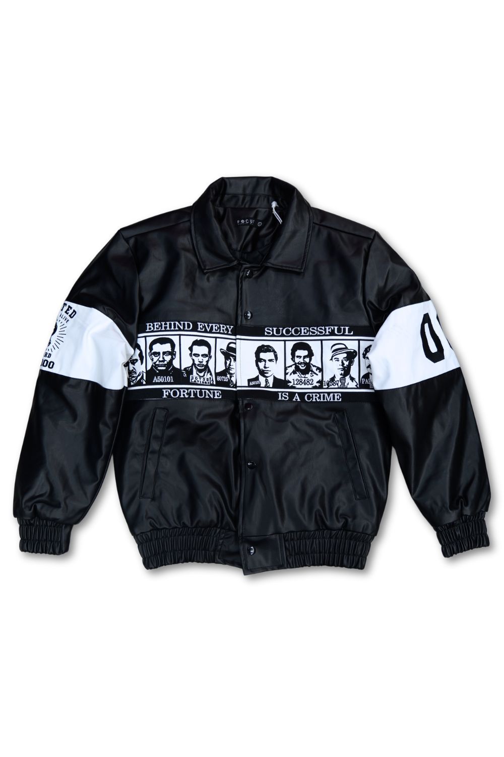 Focus -Gangsters Leather Jacket - Black