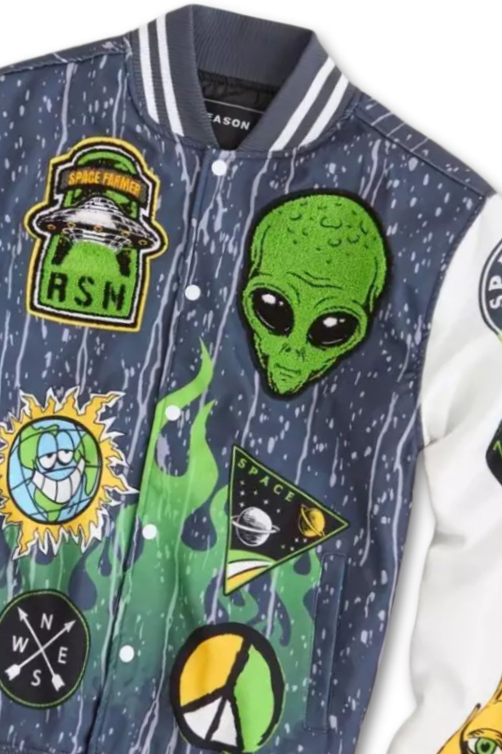 Reason Space Alien Varsity Jacket
