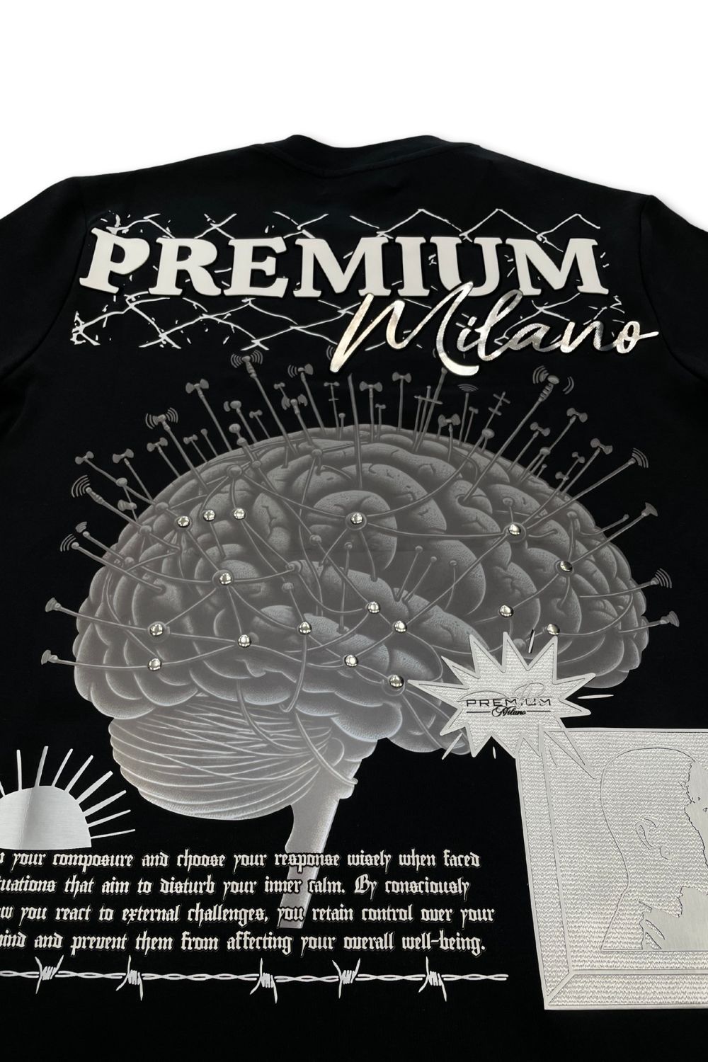 Premium Milano Brains T - Shirt - Black