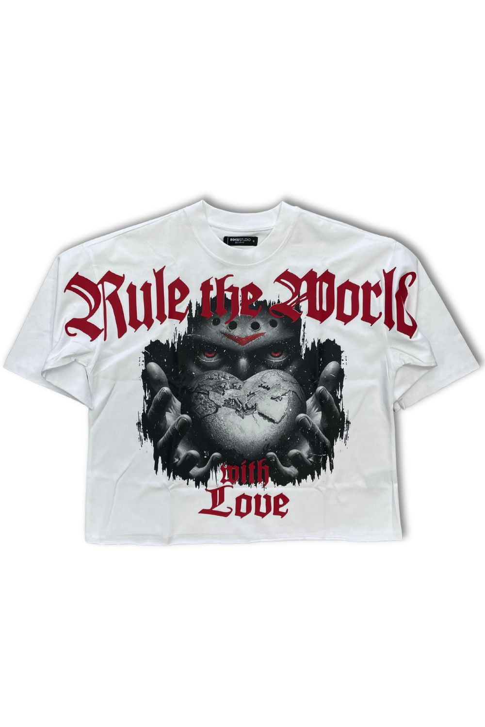 Roku Rule The World Cropped T - Shirt - White