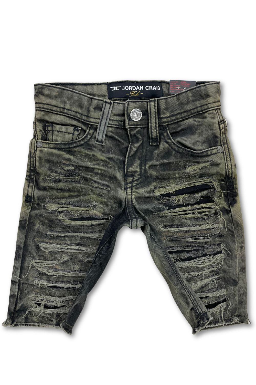 Kids Jordan Craig Jean Shorts - Army Green