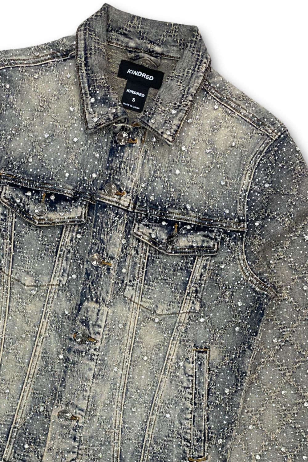 Kindred Embellished Rhinestone Jean Jacket