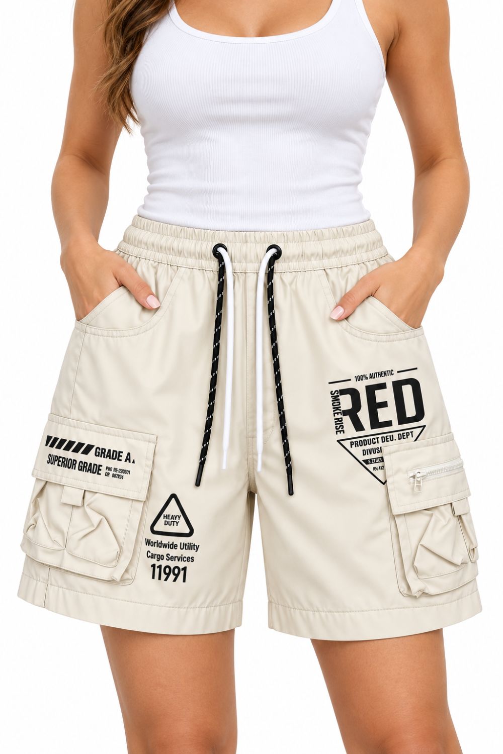 Women's Smoke Rise Nylon Shorts - Oatmeal