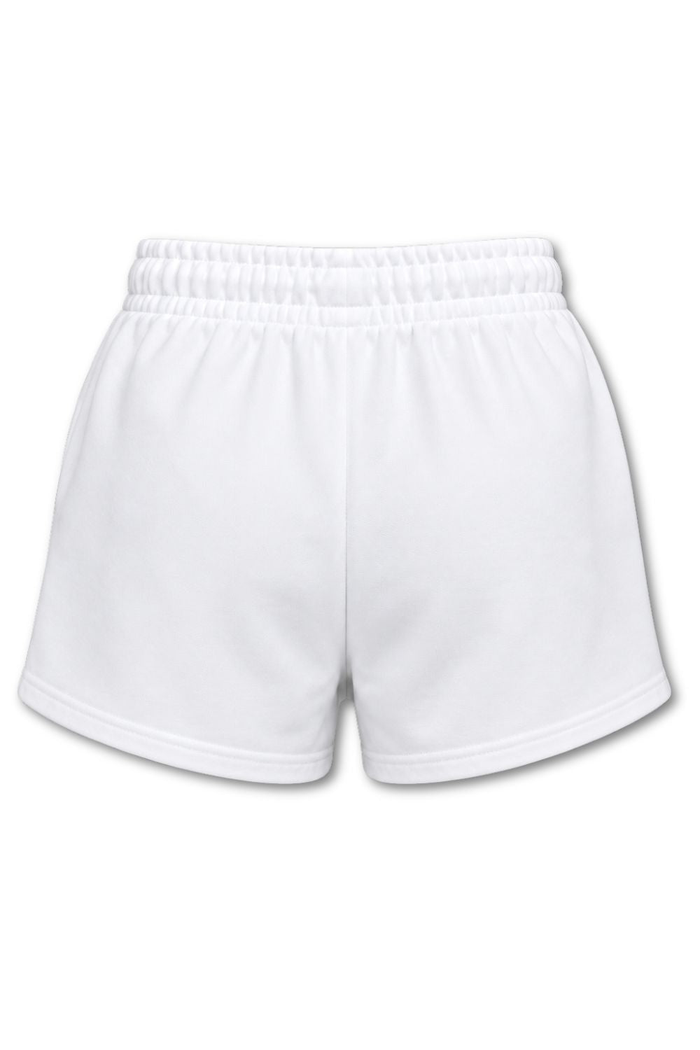 Womens Red Fox Rhinestone Shorts - White