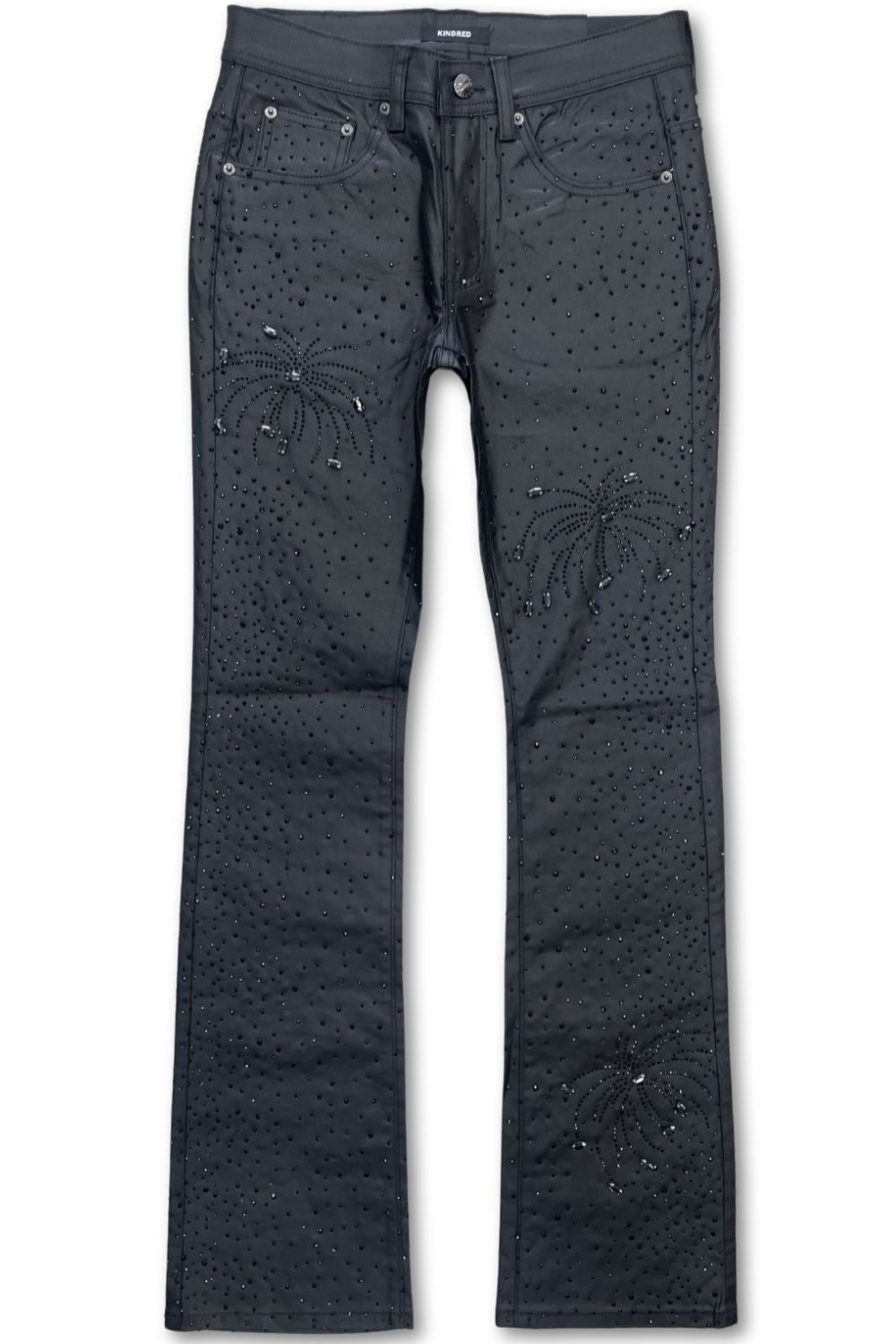 Kindred Waxed Rhinestone Stacked Jeans