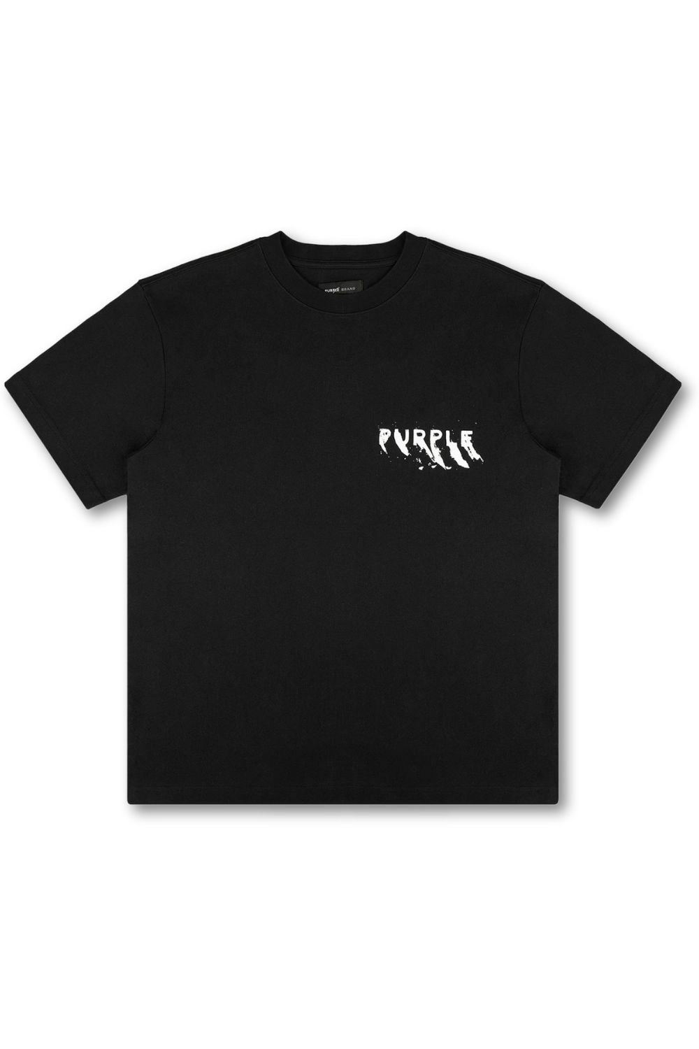 Purple Painted Woodmark T - Shirt - Black