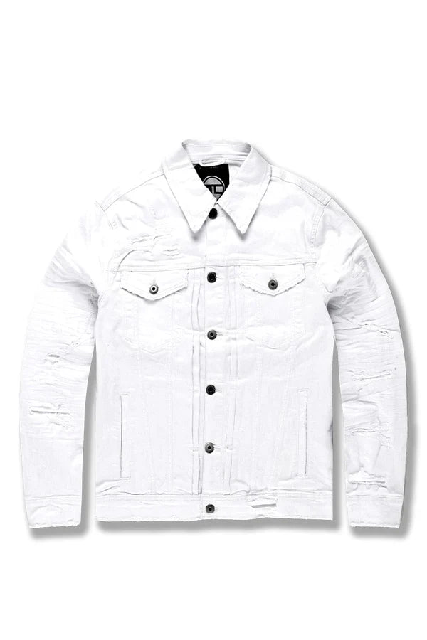 Jordan Craig- Tribeca Twill Trucker Jacket -White