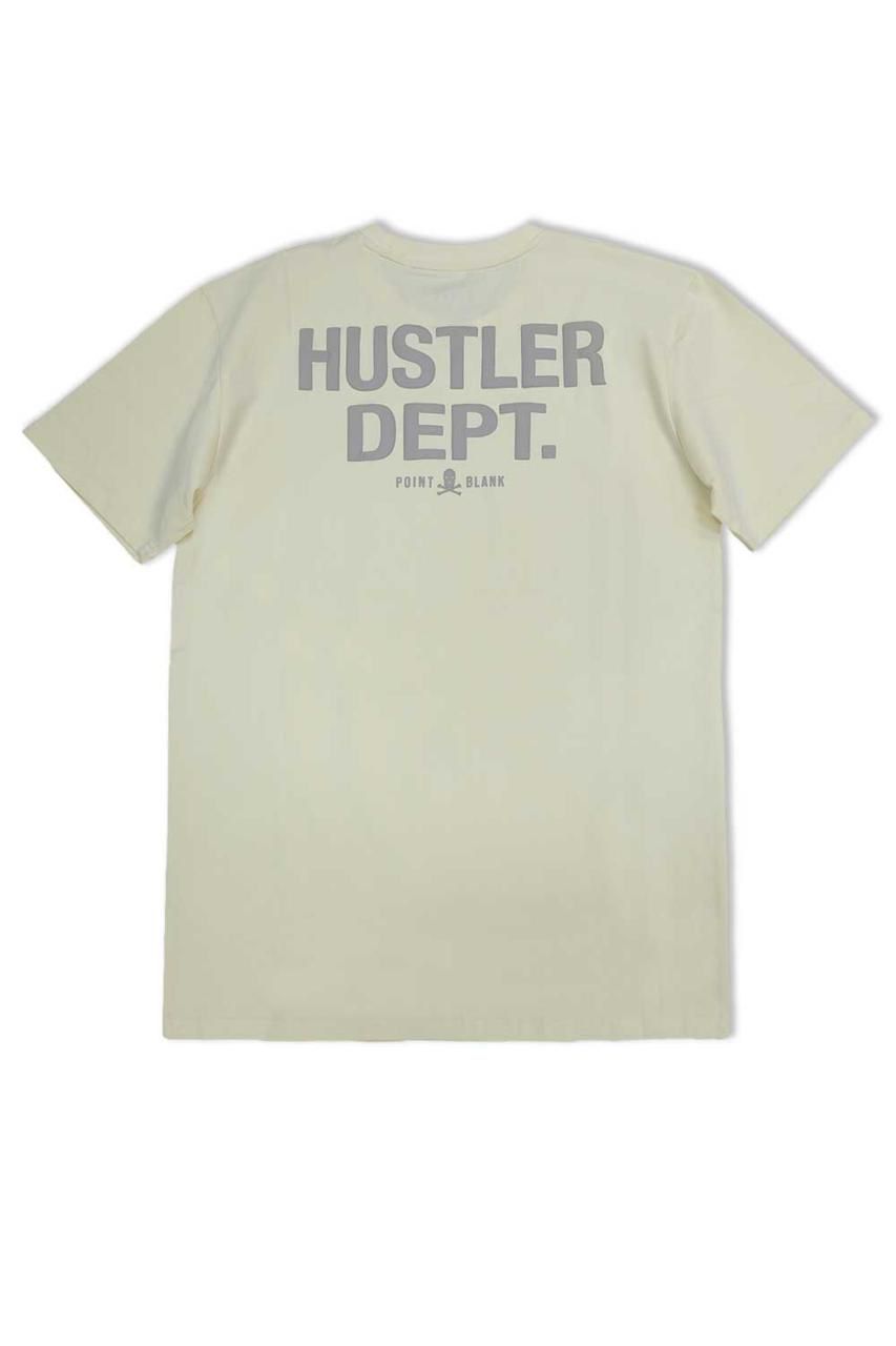 Hustler Dept Graphic T - Shirt - Cream - Grey