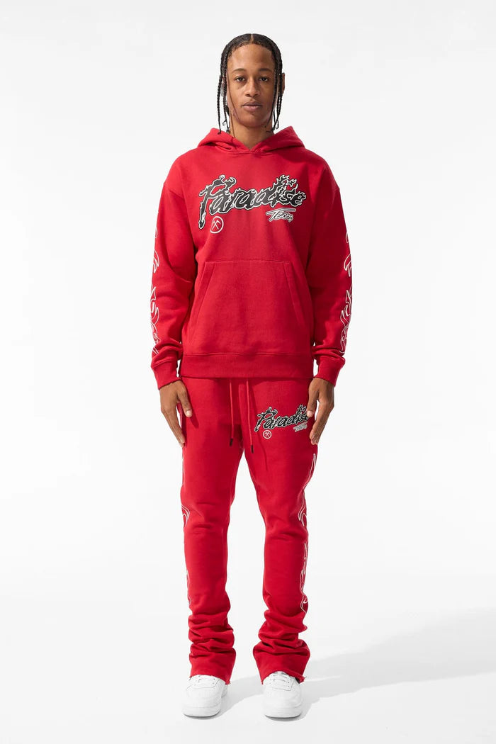 Jordan Craig -Paradise Tour Stacked Sweatsuit - Red