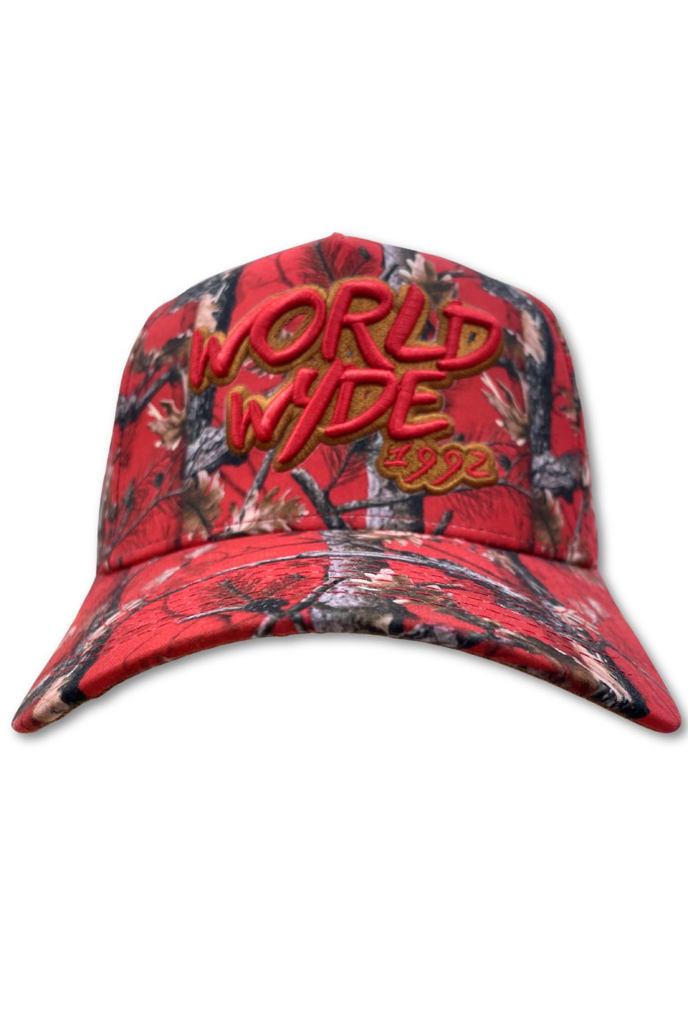 World Wyde Camo Trucker Hat - Red
