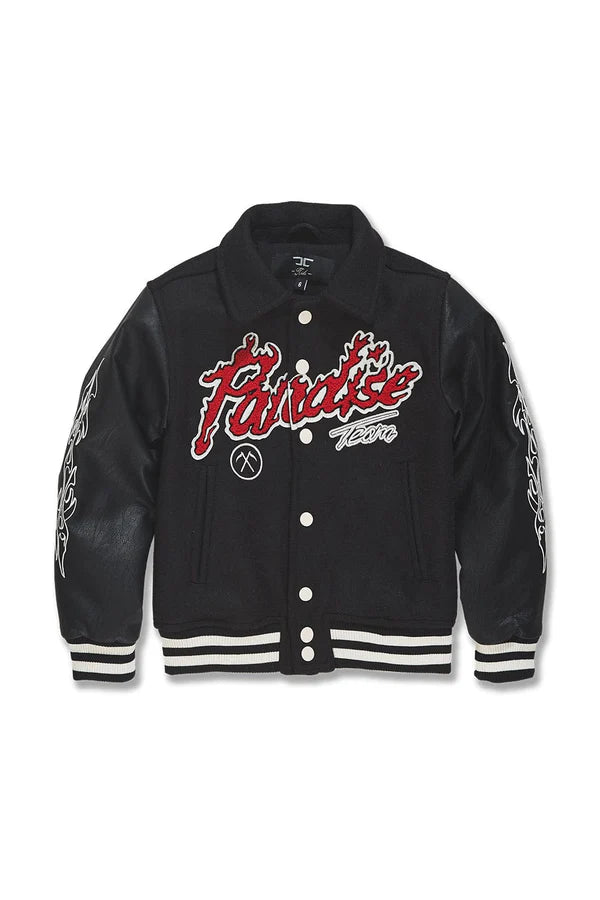 Jordan Craig - Kids Paradise Tour Varsity Jacket -Black