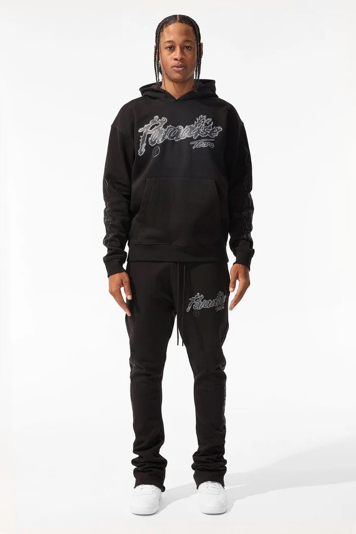 Jordan Craig -Paradise Tour Stacked Sweatsuit - Black