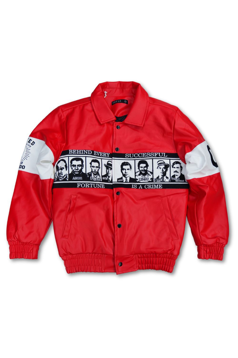 Focus -Gangsters Leather Jacket - Red