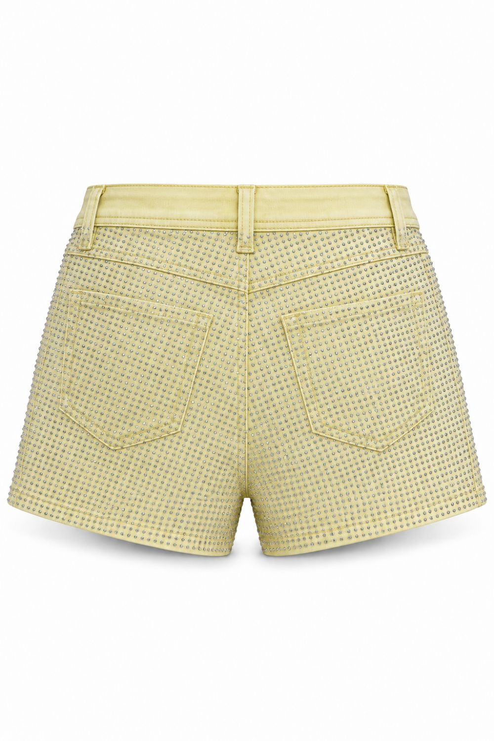 Women's Red Fox Rhinestone Jean Shorts - Yellow