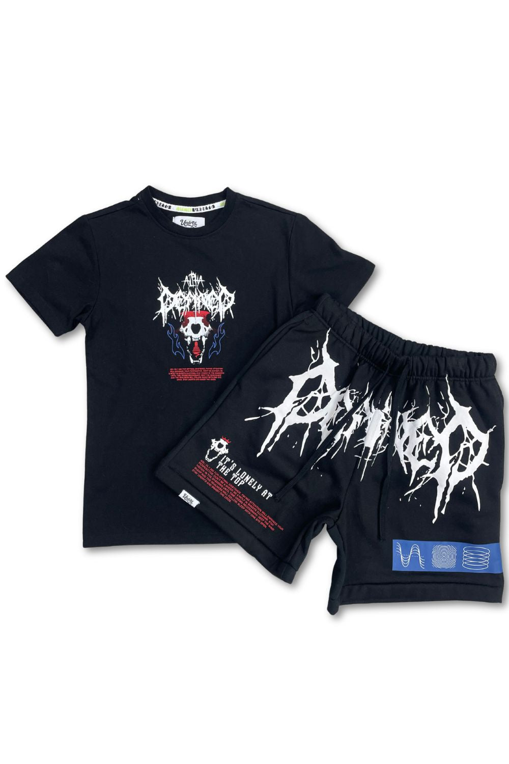 Kids Undrtd At The Top Short Set - Black