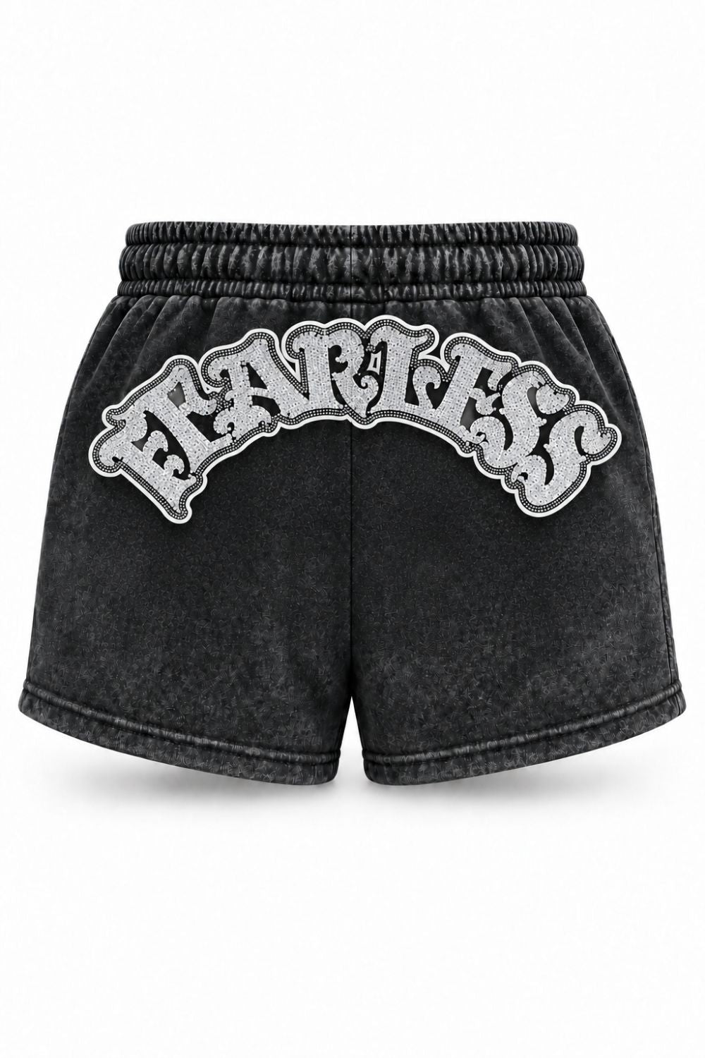 Women's Red Fox Fearless Rhinestone Shorts - Black