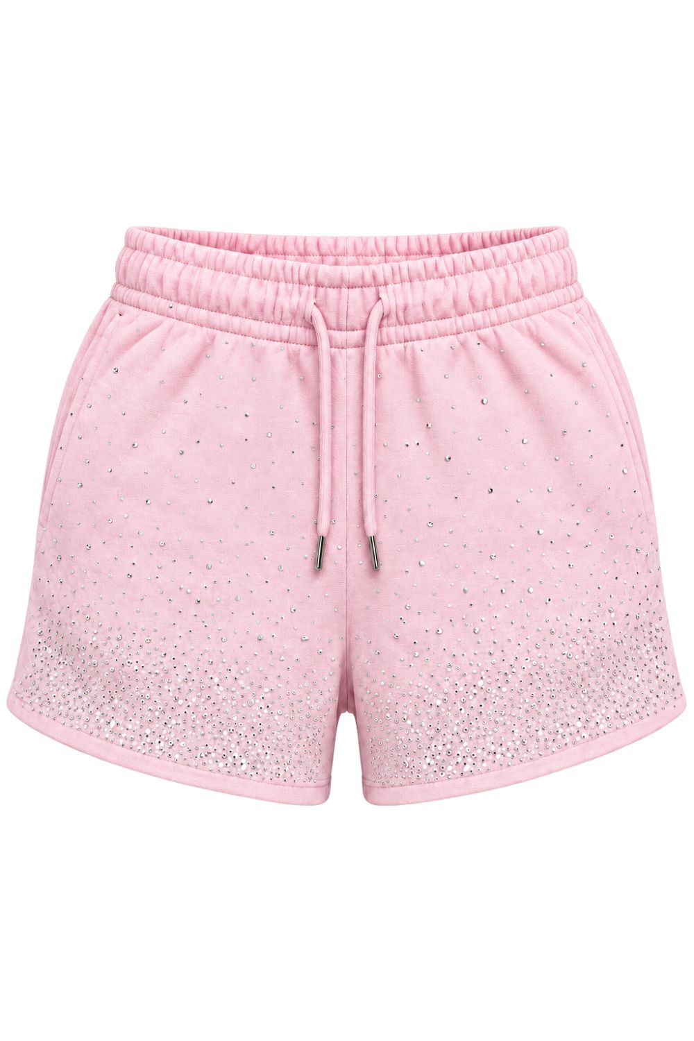 Womens Red Fox Rhinestone Shorts - Pink