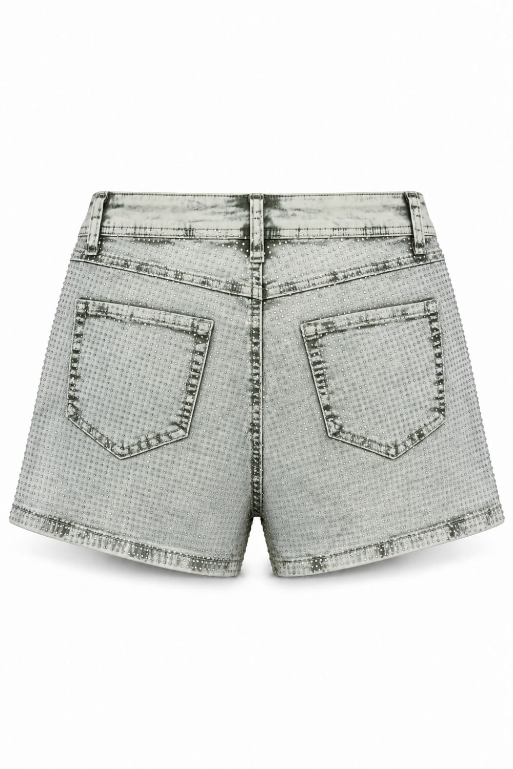 Women's Red Fox Rhinestone Jean Shorts - Sage