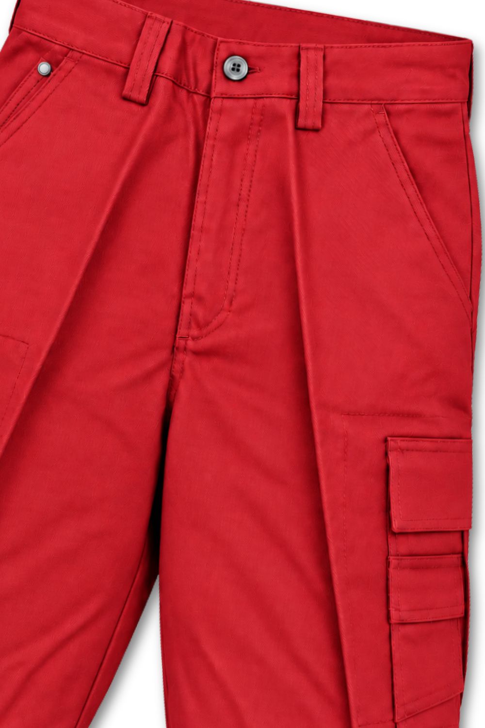 Kids Basic Cargo Shorts - Red