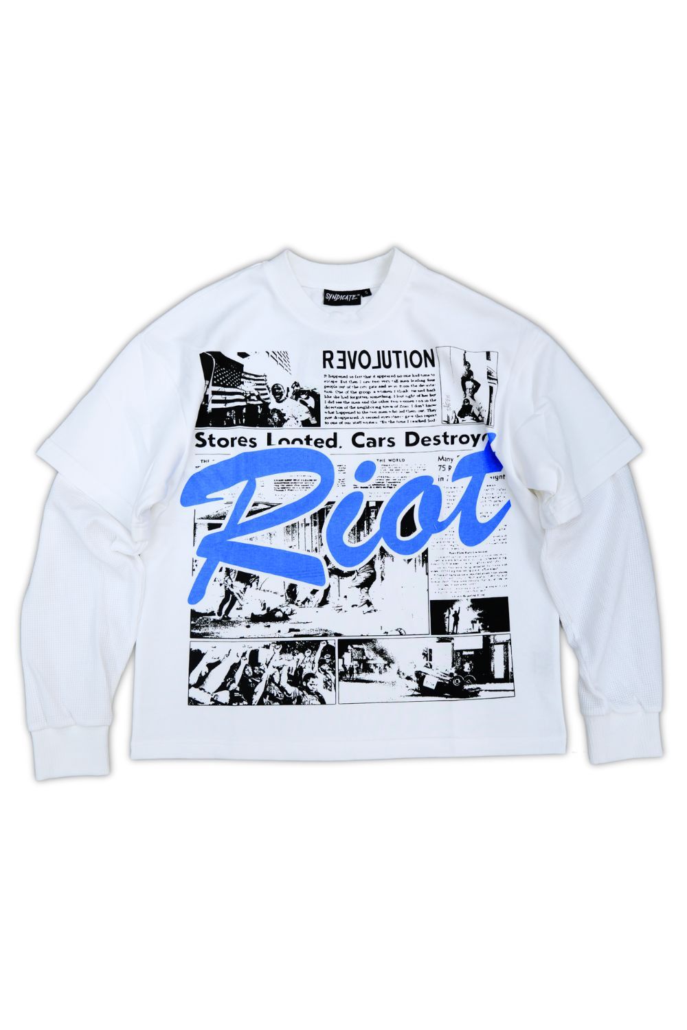 Syndicate -Riot Graphic Tee Cropped with Thermal Long sleeve