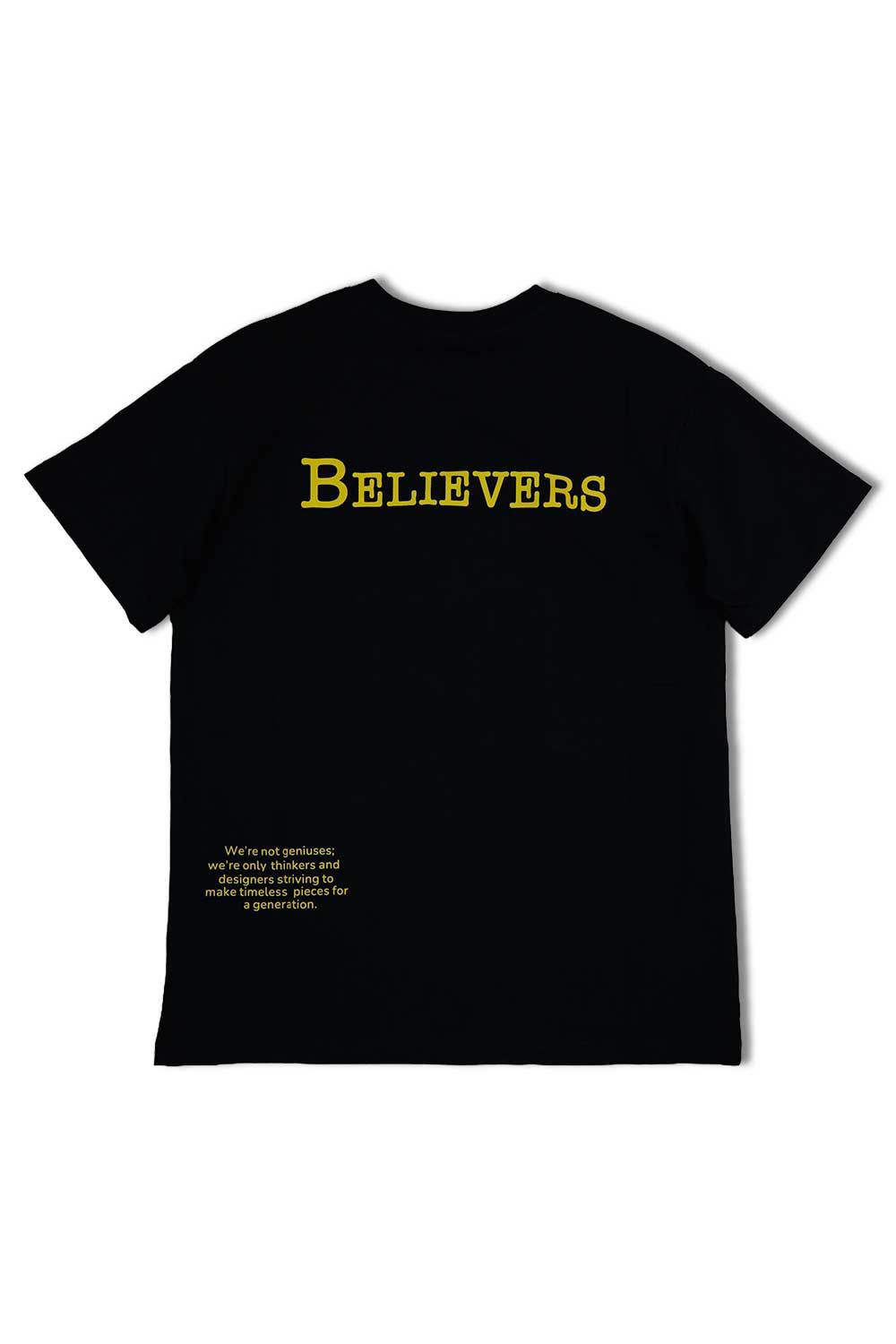 Believers Graphic T - Shirt - Black - Yellow 
