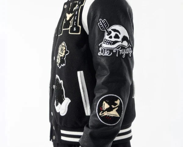 Jordan Craig- Fallen Angels Varsity Jacket -Black