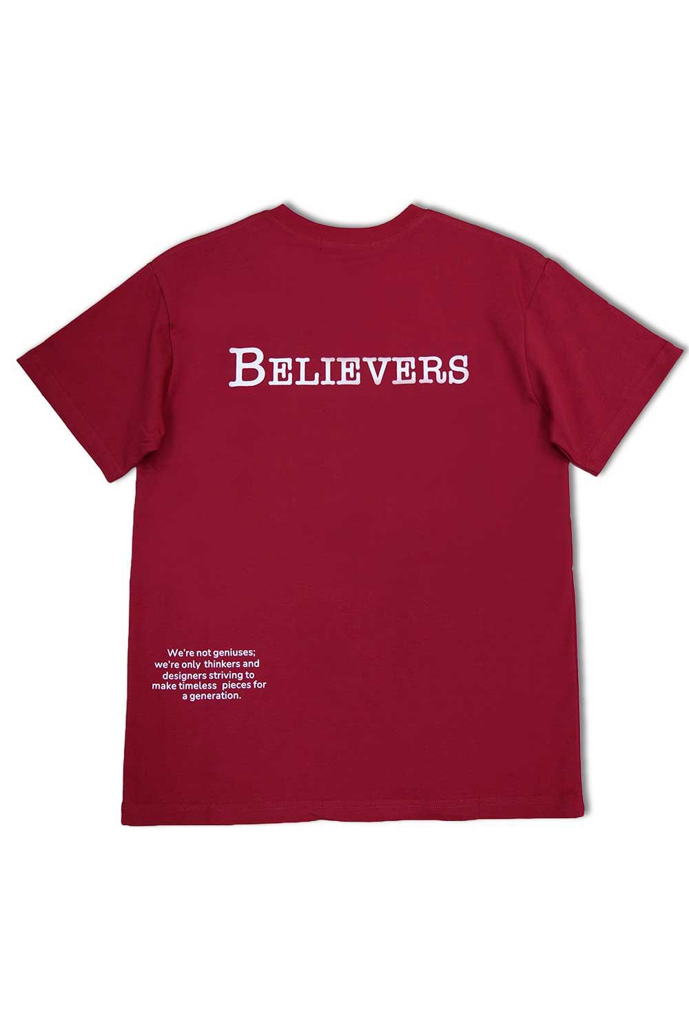 Believers Graphic T - Shirt - Maroon