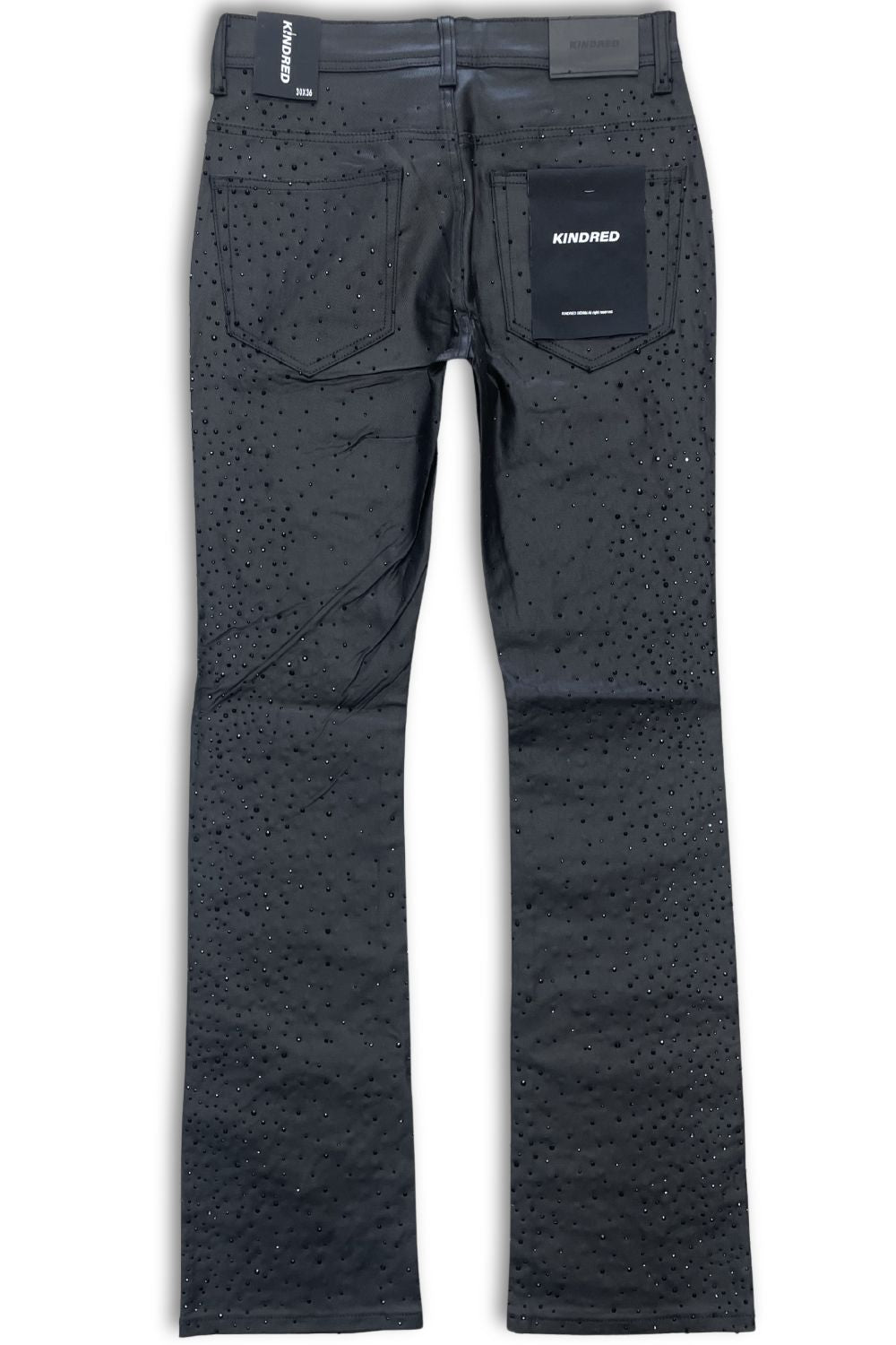 Kindred Waxed Rhinestone Stacked Jeans