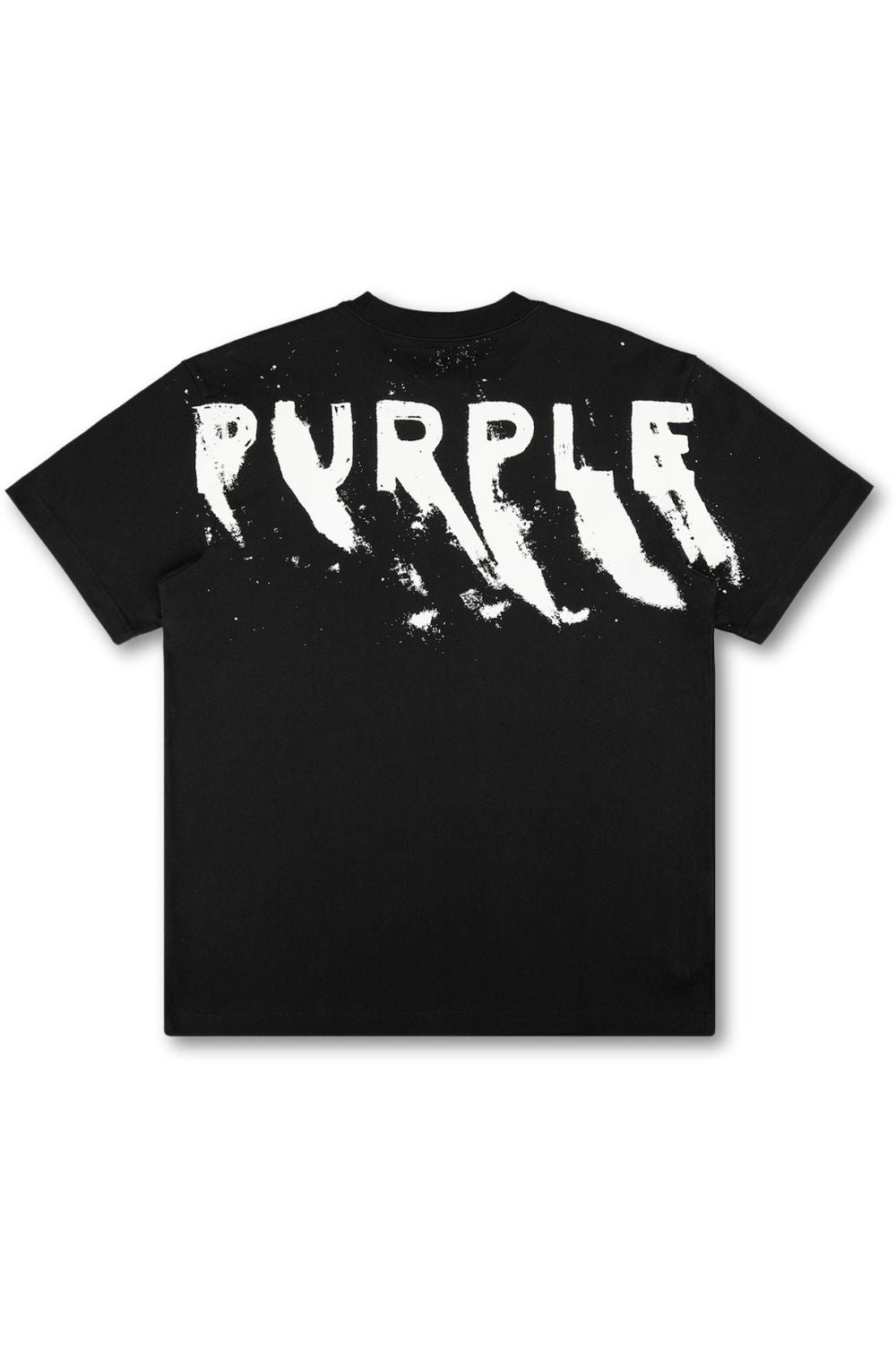 Purple Painted Woodmark T - Shirt - Black