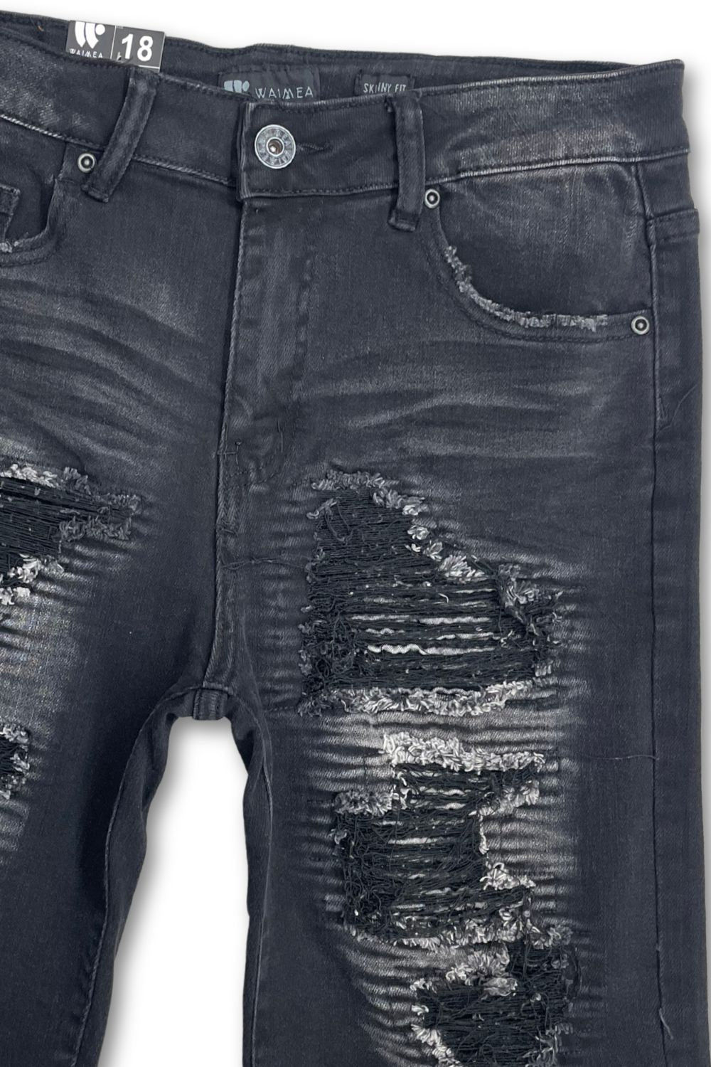 Kids Waimea Jean Shorts - Black wash