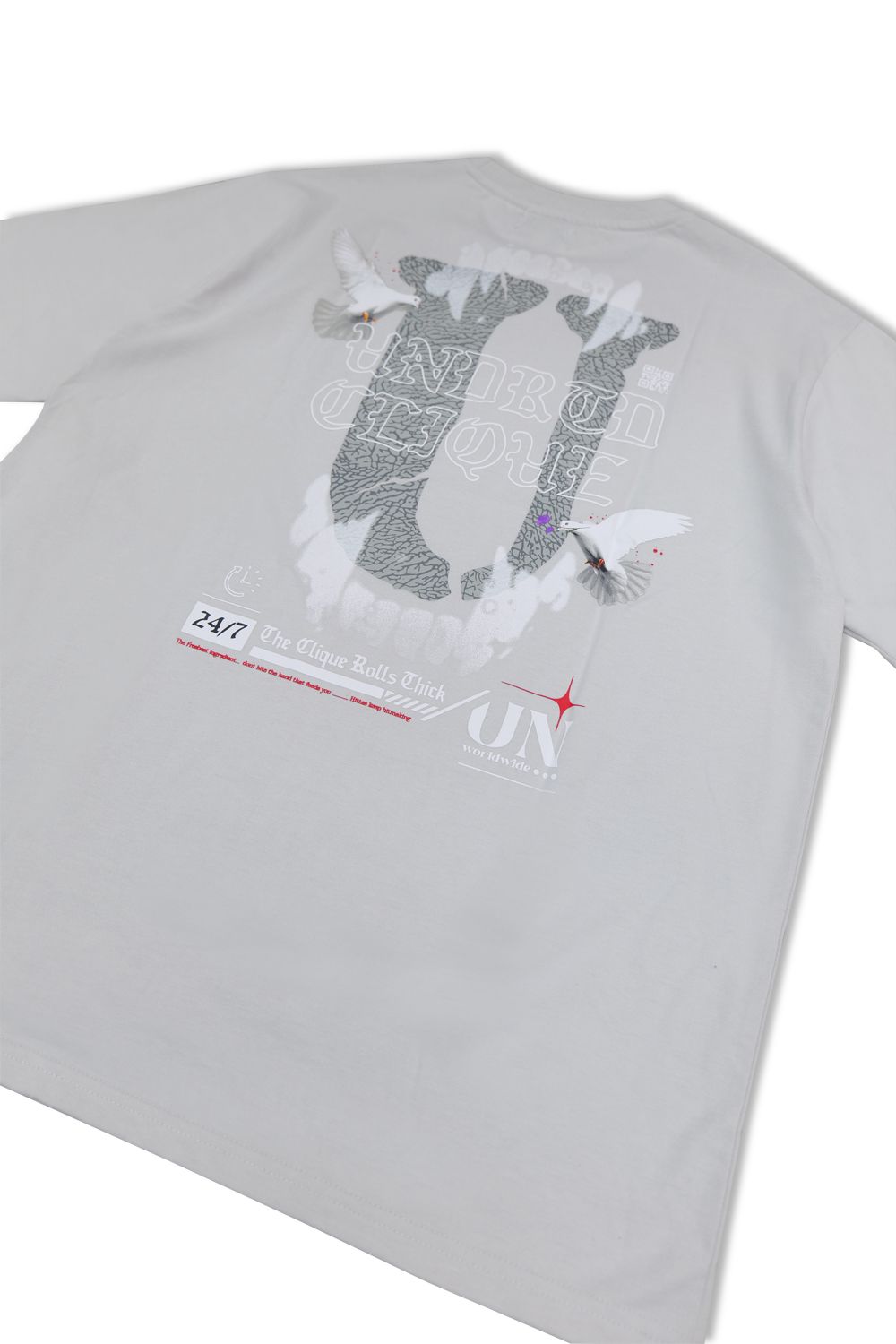 Under Rated Graphic T - Shirt - Grey