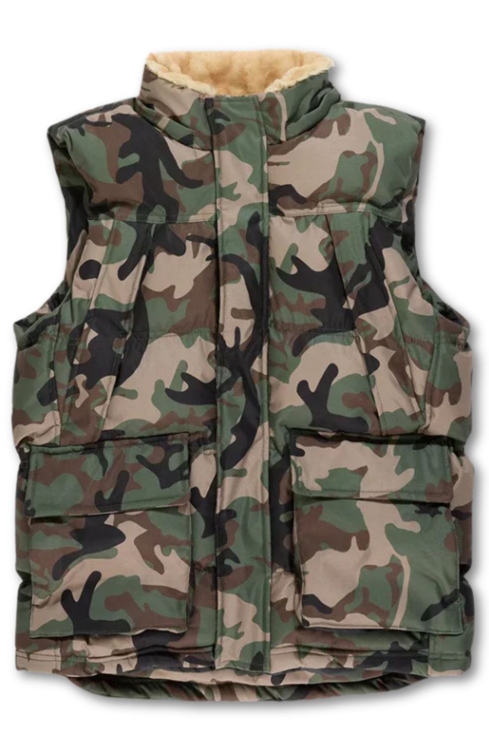 Jordan Craig Yukon Fur Lined Puffer Vest - Vintage Camo