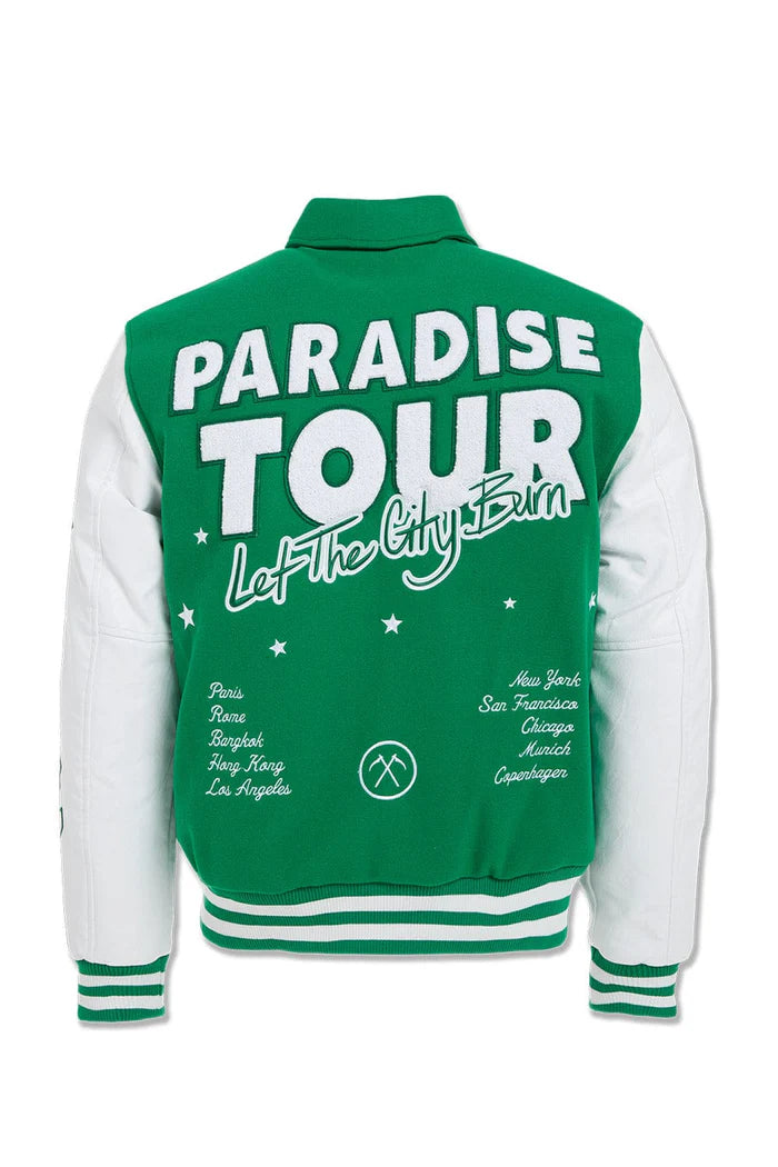 Jordan Craig- Paradise Tour Varsity Jacket -Green