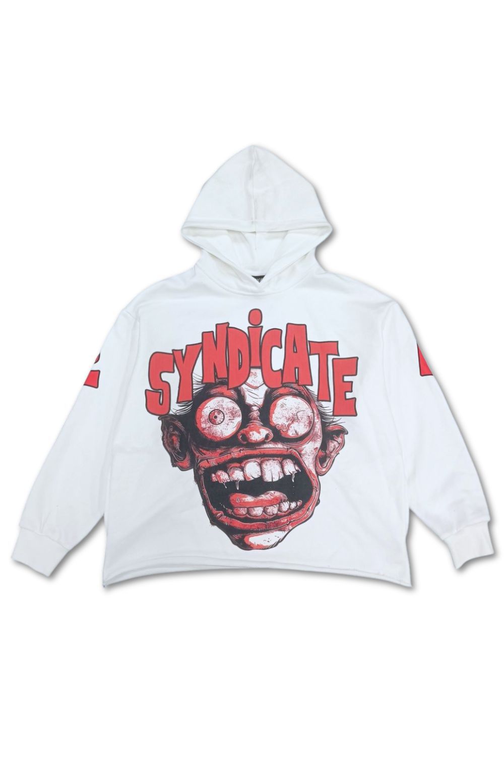 Syndicate -Fear No Evil Cropped Hoodie -White