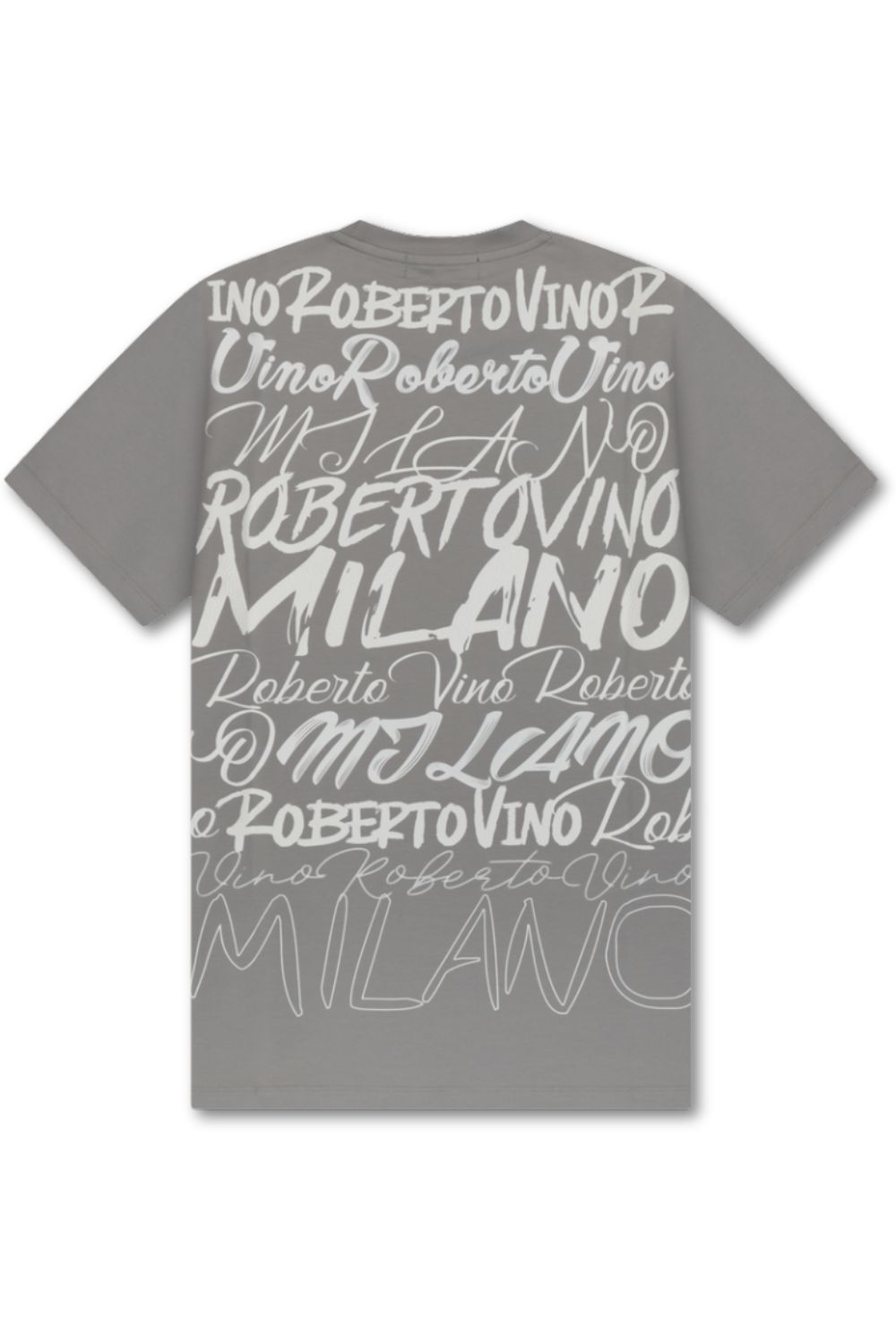 Roberto Vino Milano -Big Writing T - Shirt - Grey