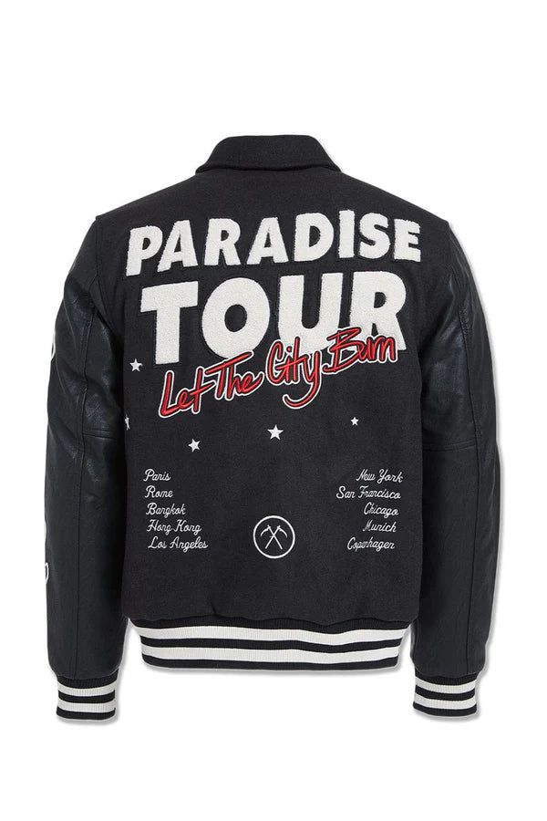 Jordan Craig- Paradise Tour Varsity Jacket -Black