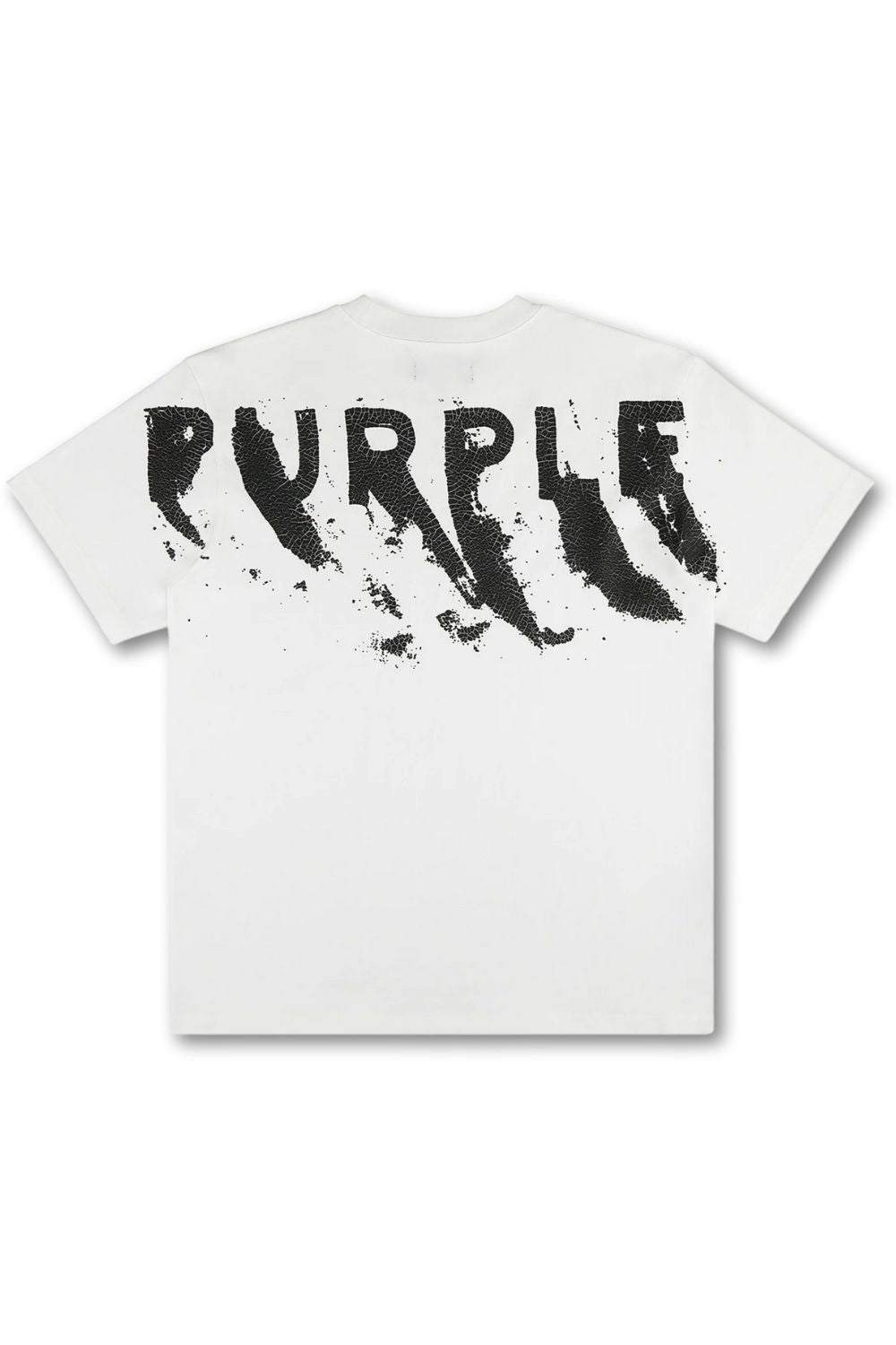 Purple Painted Woodmark T - Shirt - White