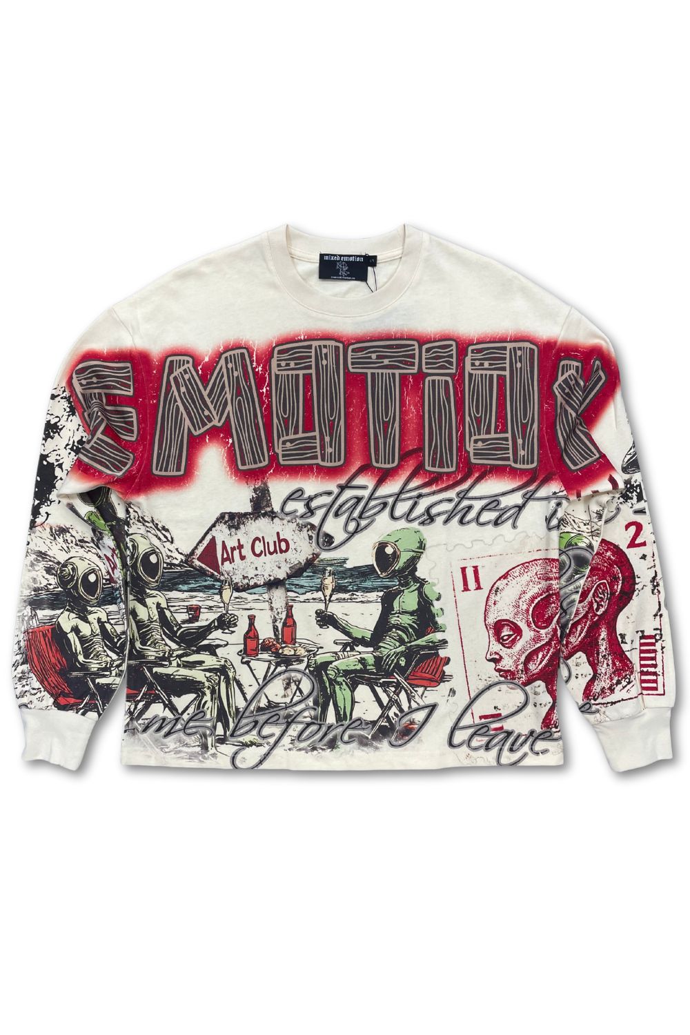 Mixed Emotions Art Club Long Sleeve Tee - Cream