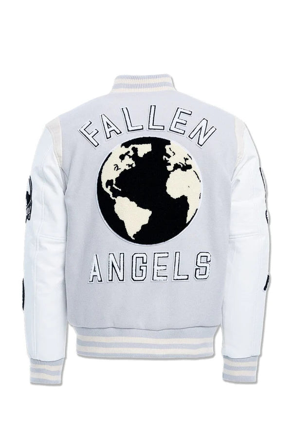 Jordan Craig- Fallen Angels Varsity Jacket -Light Grey