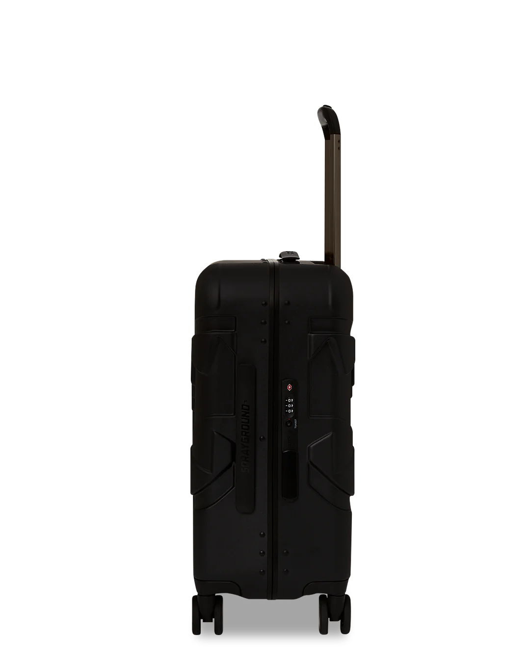 Sprayground- Reality Check Sharknautics Hardshell Carry-On Jetblack Luggage (Gunmetal Hardware)