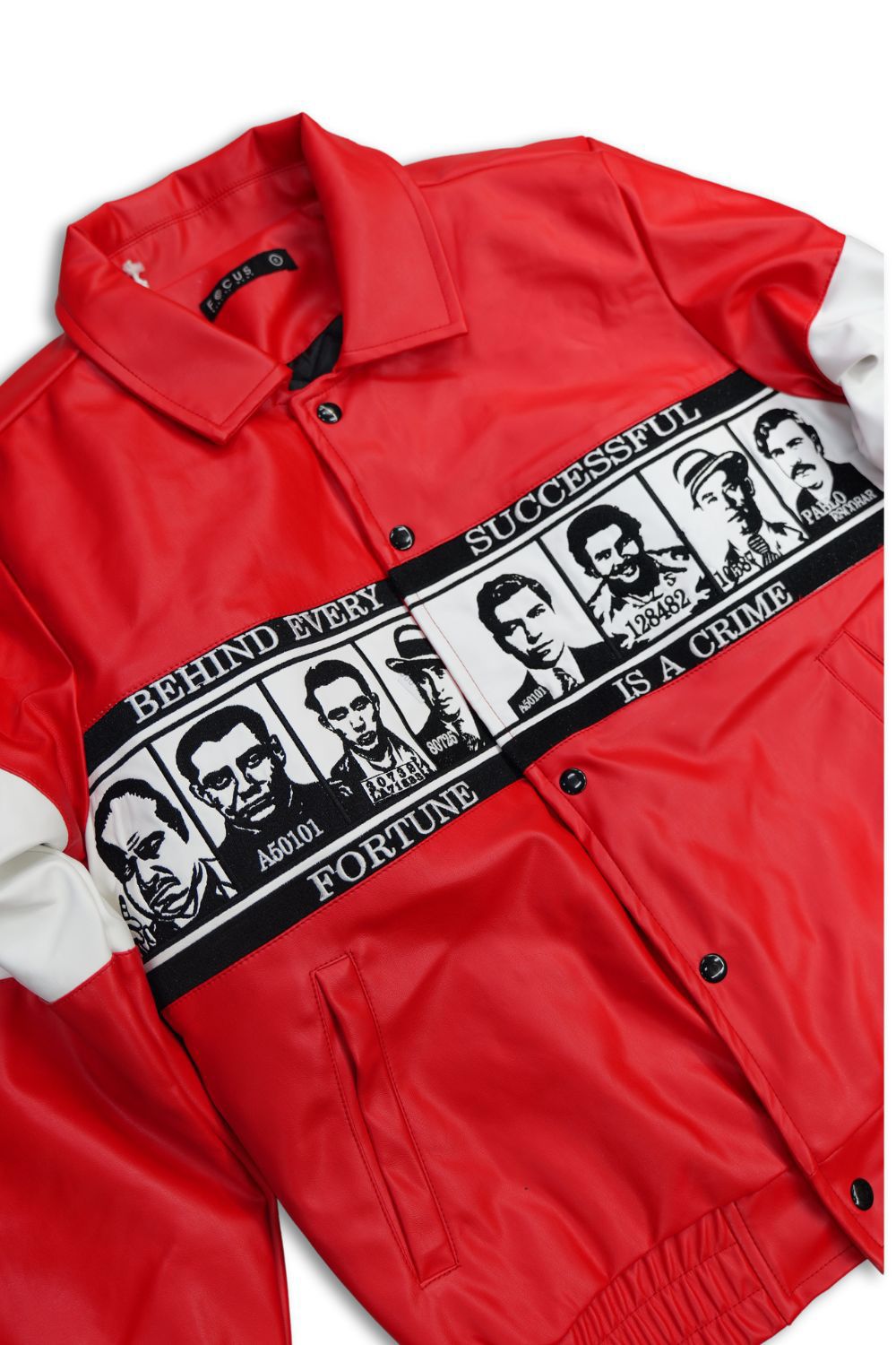 Focus -Gangsters Leather Jacket - Red