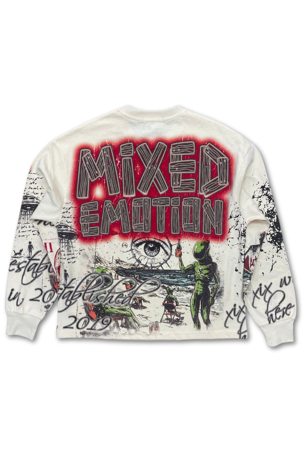 Mixed Emotions Art Club Long Sleeve Tee - Cream