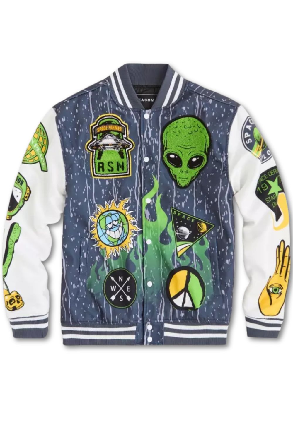 Reason Space Alien Varsity Jacket
