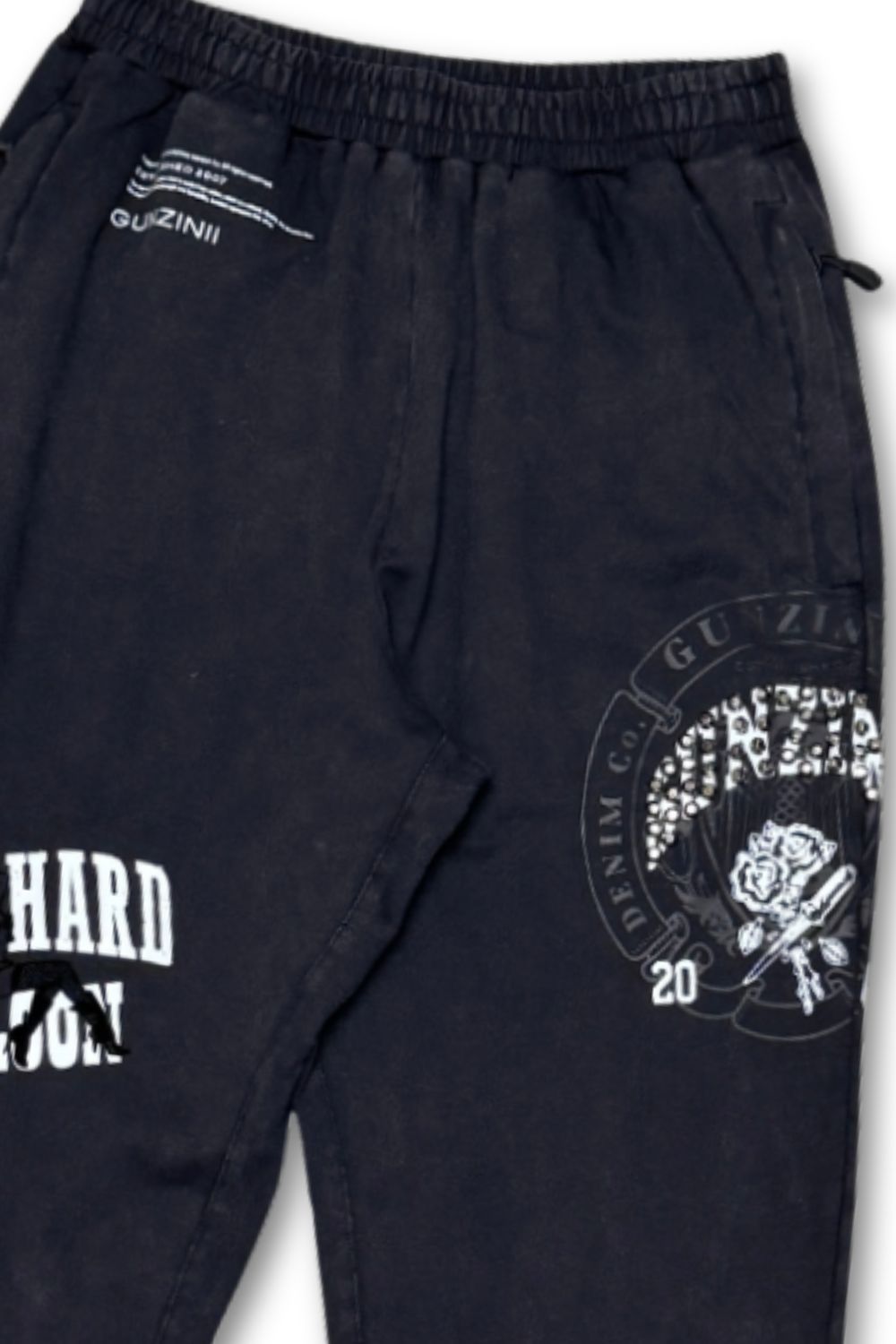 Gunzinii Ride Hard Stacked Sweatpants - Black 