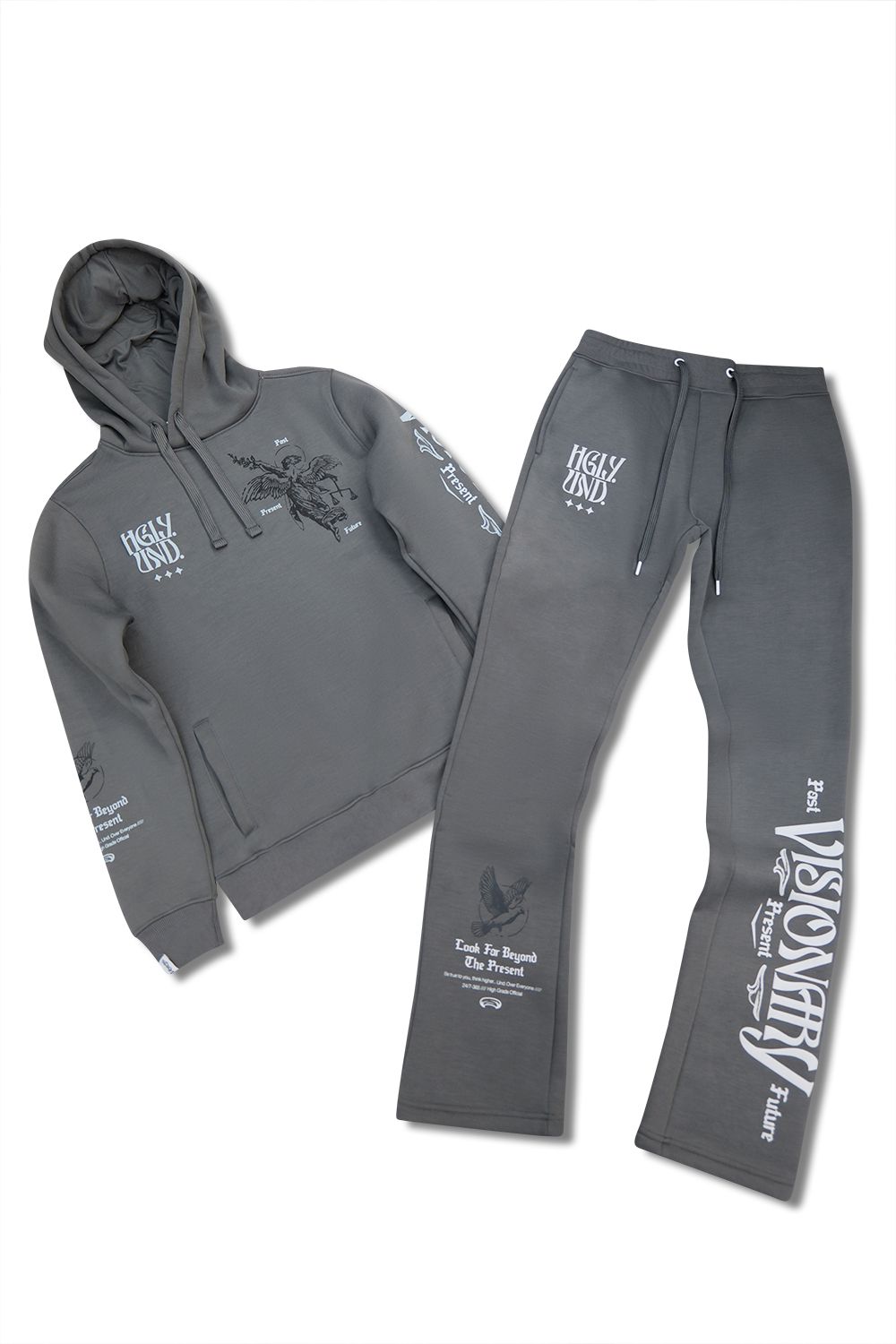 Highly Undrtd -Stacked Sweatsuit - Grey