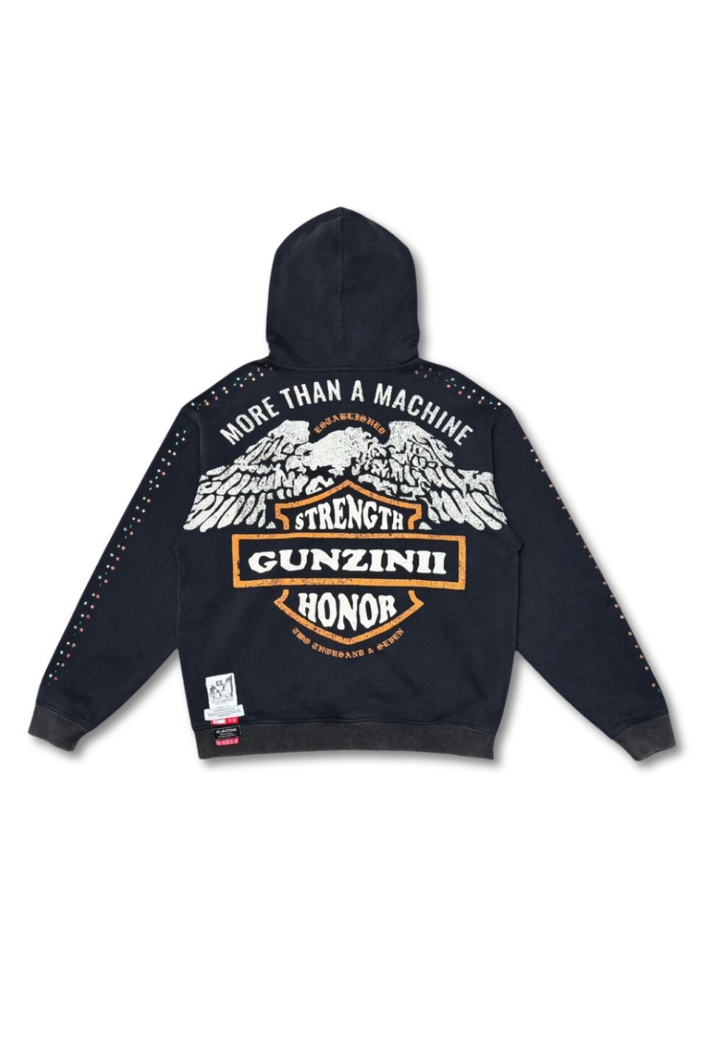 Gunzinii -Strength & Honor Zip Up Hoodie -Black